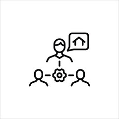 Project management icon. Simple project management icon for social media, app, and web design. Vector illustration