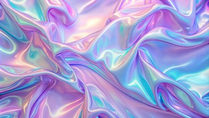 Obraz premium trendy holographic background with real texture in pale violet pink and mint colors