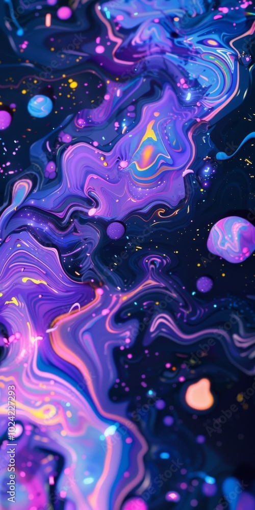 Poster Dynamic lofi background with vibrant elements.