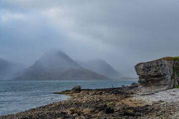 A view of the Cuillin mountain range from Elgol, Isle of Skye