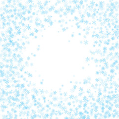 Christmas background with swirling snowflakes. Snowfall texture for Christmas or New Year greeting card, banner. Vector illustration