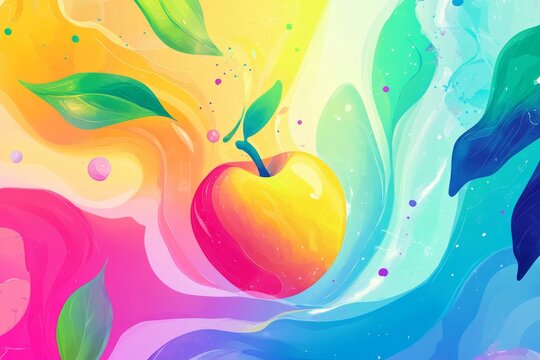 Abstract color background highlighting World Vegan Day.