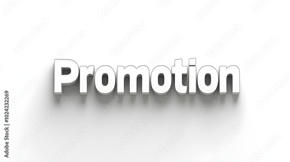Poster promotion in bold font with a soft drop shadow to add depth