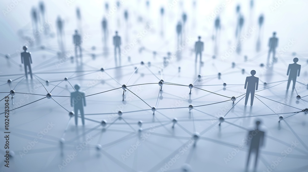 Poster global business network and social media connections concept – abstract design featuring a digital w