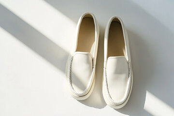 Travel shoes with a slip-on design on a white surface