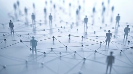 Global business network and social media connections concept – abstract design featuring a digital web of interconnected nodes and lines for corporate communication and technology