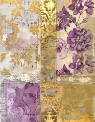 Shabby Chic Sampler Lilac Journal Page
