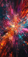 A colorful explosion of light and color