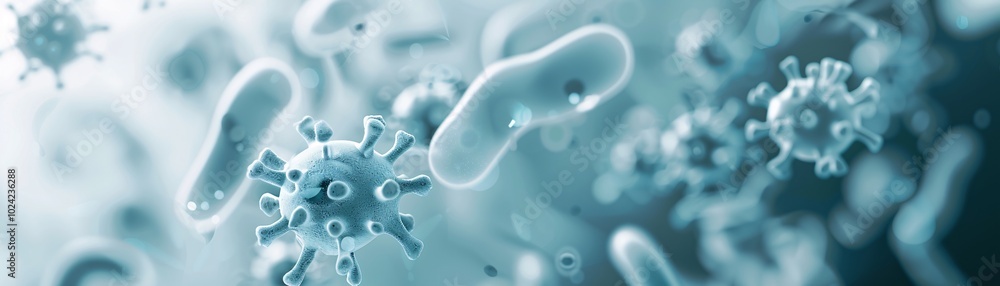 Poster high-resolution close-up of microbial colonies on bathroom tiles, showcasing the detailed structures