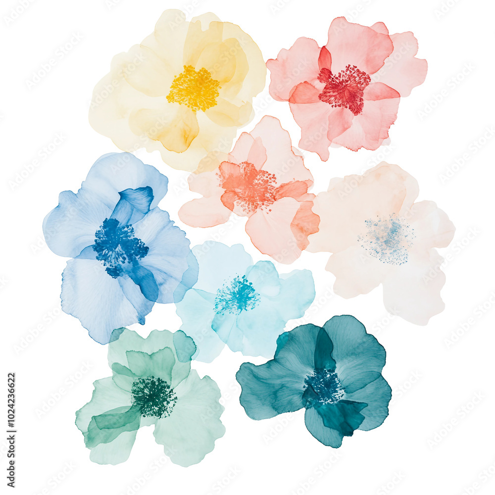 Poster a colorful splash of watercolor paints creating a playful and artistic background for creative proje