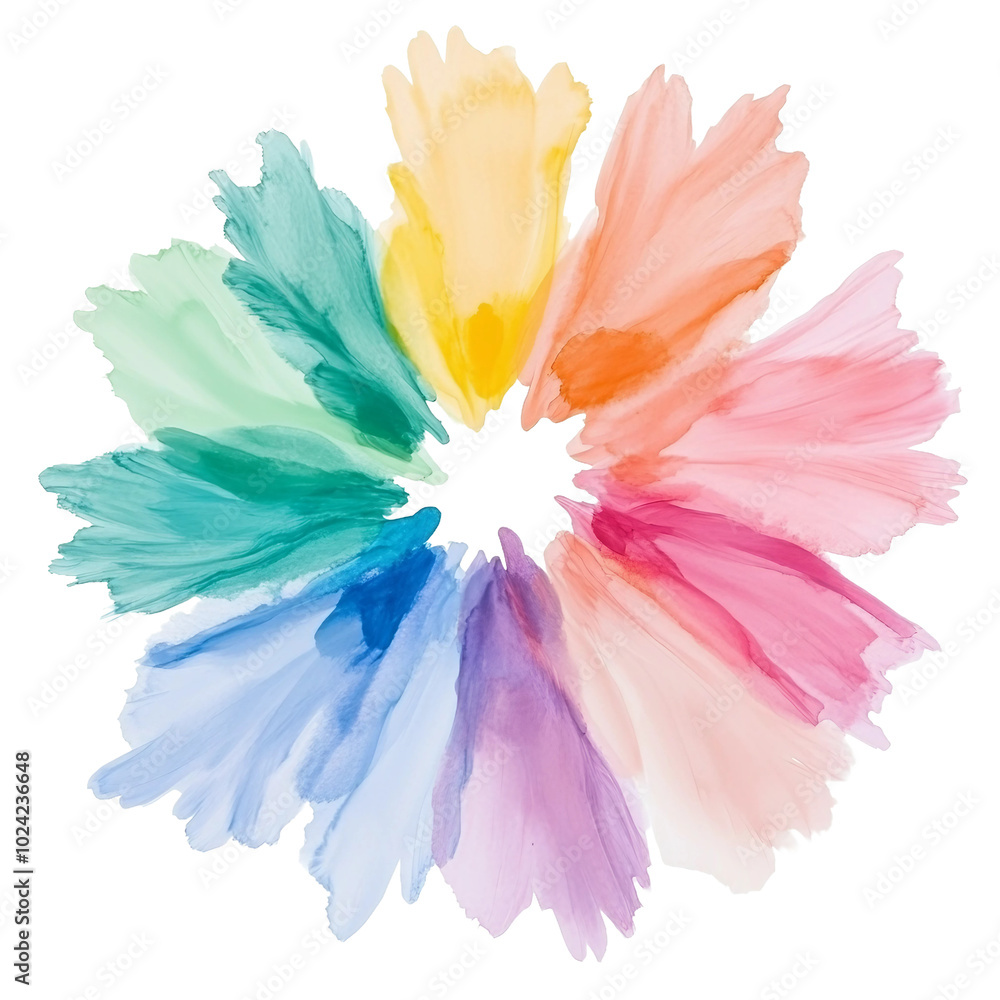 Poster a colorful splash of watercolor paints creating a playful and artistic background for creative proje