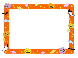 ハロウィンの四角フレーム