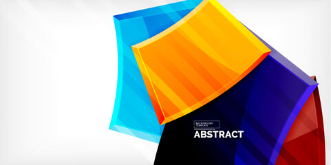 Colorful geometric abstract shapes. Illustration For Wallpaper, Banner, Background, Card, Book Illustration, landing page