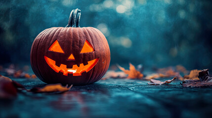 Obraz premium Halloween background with copy space holiday party decorations background