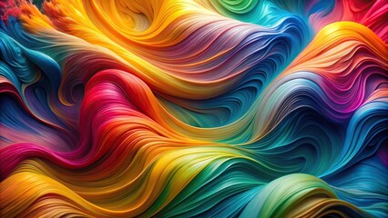 vibrant abstract background with volumetric paint waves