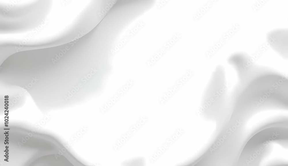 Poster white 3d background with geometric texture illustration, copy space in the middle, beautiful curved 