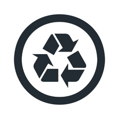 Recycling arrow silhouette cycle icon design