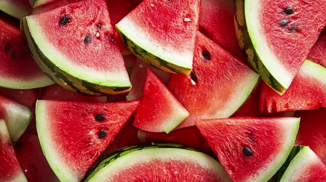 close-up of slice watermelon fruit. Fresh watermelon. 