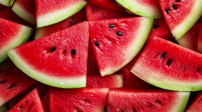 close-up of slice watermelon fruit. Fresh watermelon. 
