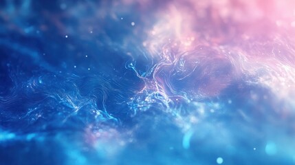 Blue Defocused Blurred Motion Abstract Background, Widescreen