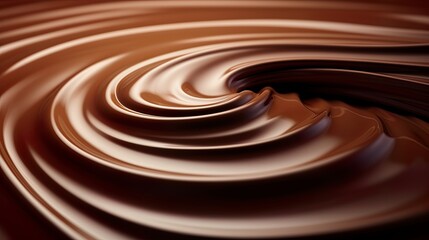 Coffee or  chocolate brown color iquid drink texture background swirling delicious chocolate