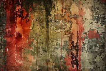 Obraz premium A high-resolution abstract grunge texture featuring vibrant colors and distressed patterns, perfect for artistic backgrounds and creative projects.