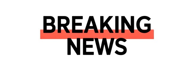 Obraz premium BREAKING NEWS creative banner,minimalistic flat vector illustration,plain background