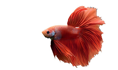 Fototapeta premium red color of Siamese fighting fish betta Thailand fish movement