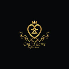 Obraz premium creative initial a latter logo design with modern business vector template, luxury a latter logo , creative isolate a monogram latter logo , crow logo , royal logo with golden color and new design