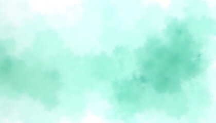 Obraz premium Soft watercolor abstract background in soothing teal tones representing tranquility and creativity