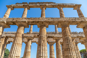 Temple de Neptune, à Paestum, Italie