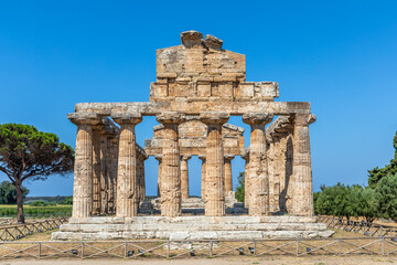 Obraz premium Temple d'Athéna, à Paestum, Italie
