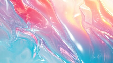 Fototapeta premium A stunning abstract fluid art piece featuring vibrant pastel colors and smooth swirling patterns, perfect for modern artistic projects and backgrounds.