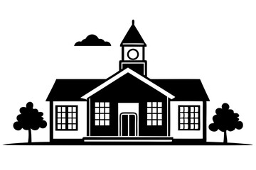 silhouette of school vector black house silhouette 