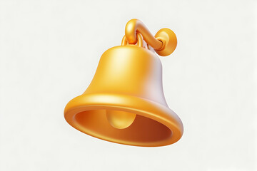 3D Rendered Golden Bell Illustration