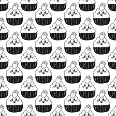 Cupcakes with delicious strawberry topping