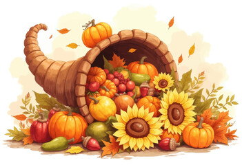 Autumn Harvest Horn of Plenty 
