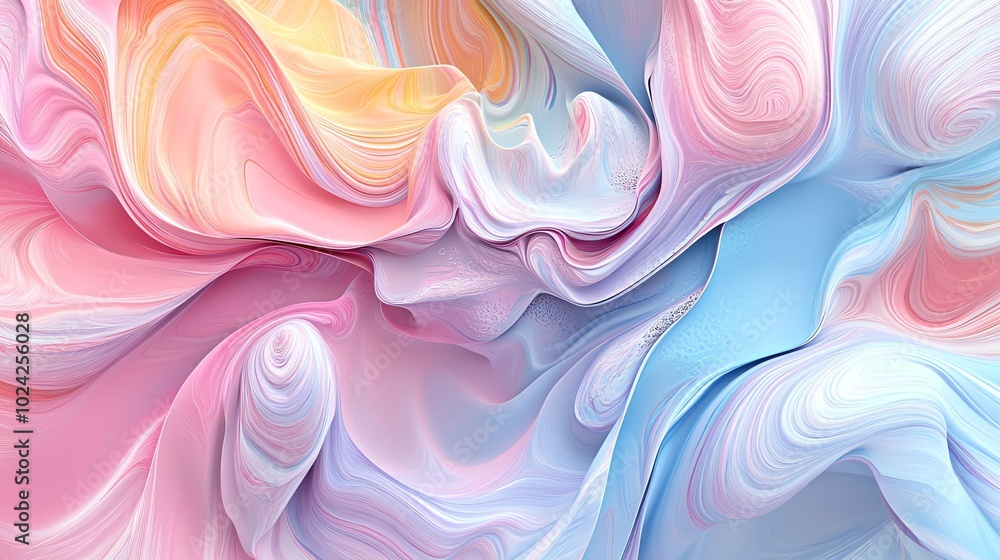 Poster abstract background with colorful swirls and a glittering texture.
