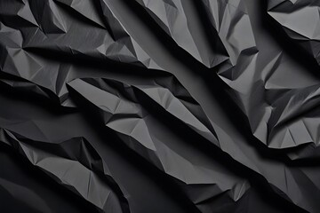 Obraz premium Textured black crumpled paper background