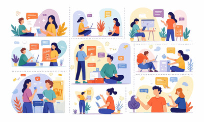 People Collaborating on Projects  
