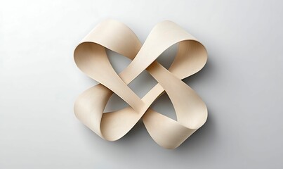 Elegant design of intertwined ribbon abstract art