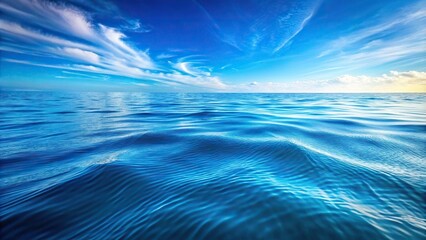 Fototapeta premium water texture sea waves and ripples pattern Calm blue nature background Wide-Angle