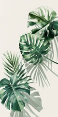Clean and modern botanical setup in a poster format