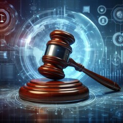 Digital Gavel Symbolizing Law and Technology
