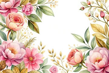 watercolor botanical flowers