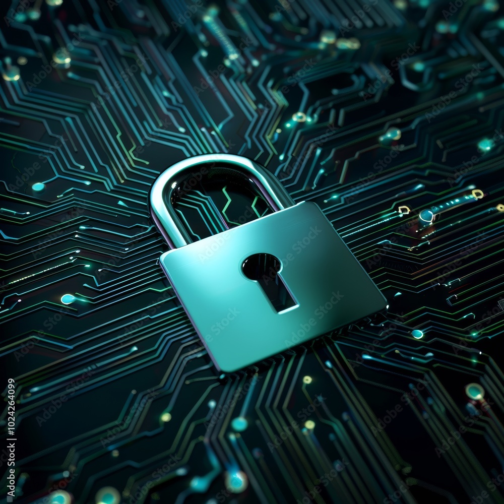 Poster copy space for adding digital security text.