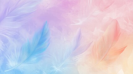 Obraz premium pastel colour feather abstract background