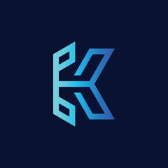 modern letter k logo design template