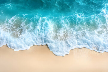 Ocean Waves Crashing on Sandy Beach - Photo