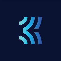 modern letter k logo design template